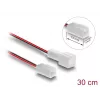 DeLOCK 90869 Ventilatorverlengkabel 2-pins, male naar female, connectorlengte 13 mm, 30 cm