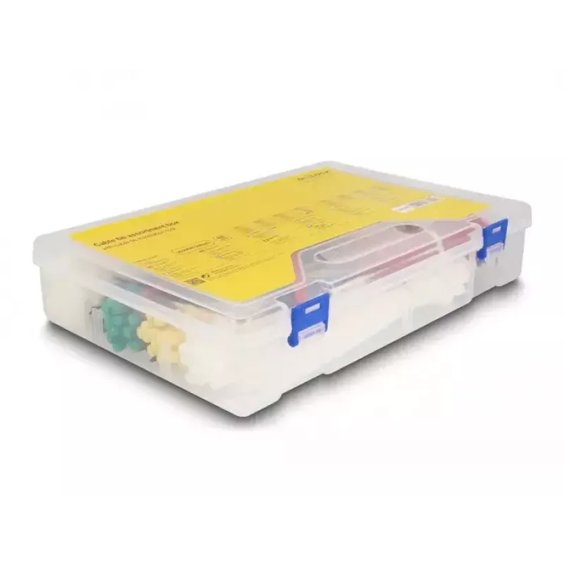 DeLOCK Kabelbinder-assortimentsdoos met kabelbindertang, 600 st., meerkleurig