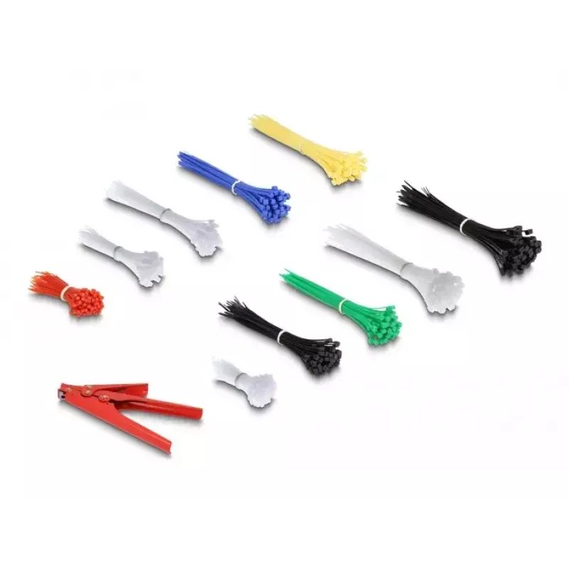 DeLOCK Kabelbinder-assortimentsdoos met kabelbindertang, 600 st., meerkleurig