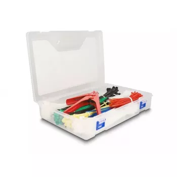 Klittenband-kabelbinder DeLOCK 18640 600 stuks gesorteerde kleuren