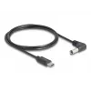 DeLOCK 85398 stroomkabel zwart 1,5 m USB C 5,5 x 2,1 mm