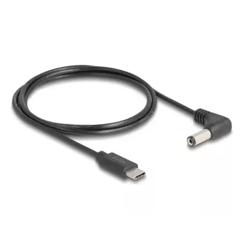 DeLOCK 85398 stroomkabel zwart 1,5 m USB C 5,5 x 2,1 mm