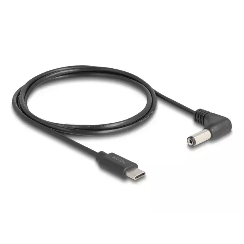 DeLOCK 85398 stroomkabel zwart 1,5 m USB C 5,5 x 2,1 mm