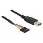 USB-kabel DeLOCK 1,8 m USB2.0-A/TTL 6-polig zwart