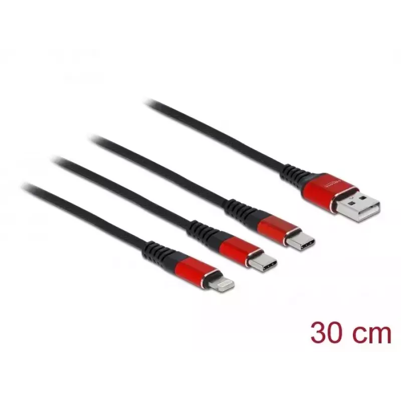 USB-oplaadkabel 3-in-1 DeLOCK 86708