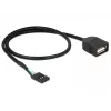 USB-kabel DeLOCK 83825 USB 2.0 0,4 m zwart