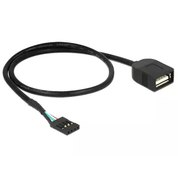 USB-kabel DeLOCK 83825 USB 2.0 0,4 m zwart