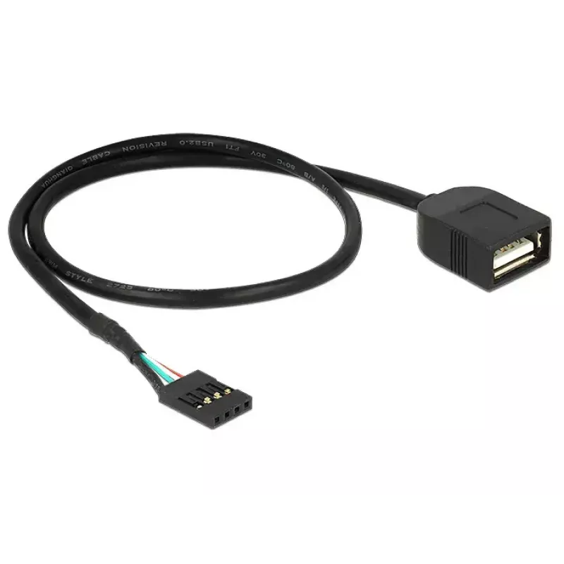 USB-kabel DeLOCK 83825 USB 2.0 0,4 m zwart