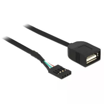 USB-kabel DeLOCK 83825 USB 2.0 0,4 m zwart