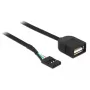 USB-kabel DeLOCK 83825 USB 2.0 0,4 m zwart