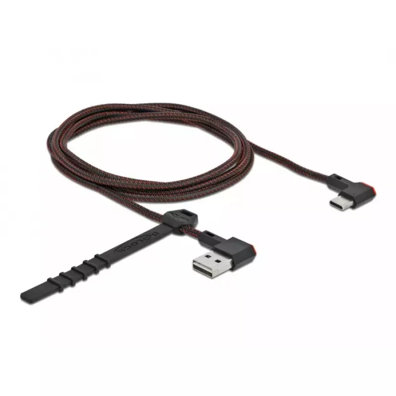 USB-kabel Type-A stekker naar USB Type-C stekker haaks links/rechts 1,5 m DeLOCK 85282