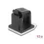 Kabelhouder DeLOCK 60247 zelfklevend zwart 10 stuks