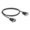 Seriële kabel DeLOCK 86578 zwart 1 m RS-232 Sub-D9