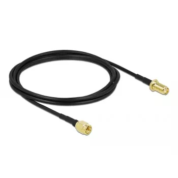 Antennekabel DeLOCK SMA-stekker naar SMA-bus LMR/CFD100 2 m