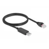 Seriële verbindingskabel DeLOCK 64160 USB Type-A naar RJ45 1 m zwart