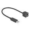 Seriële aansluitkabel DeLOCK 64162 USB 2.0 Type-A naar RS-232 RJ45 25 cm zwart