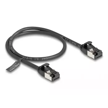 Netwerkkabel DeLOCK RJ45 kabel stekker naar stekker Cat.8.1 flexibel 0,5 m zwart