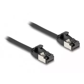 Netwerkkabel DeLOCK RJ45 kabel stekker naar stekker Cat.8.1 flexibel 0,5 m zwart