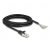 DeLOCK kabel RJ50 stekker naar open draadeinden S/FTP 3 m zwart