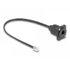 DeLOCK D-Type RJ10 kabel stekker naar bus zwart 30 cm