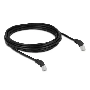 DeLOCK RJ45-netwerkkabel Cat.6A S/FTP 45° naar beneden haaks 5 m zwart