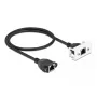 DeLOCK netwerk-verlengkabel Cat.6A 50 cm S/FTP RJ45 zwart