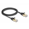 Netwerkkabel DeLOCK RJ45 plat 1m Cat6A zwart