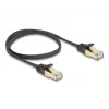 Netwerkkabel DeLOCK RJ45 plat 0,5 m Cat.6A zwart