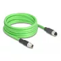 Netwerkkabel DeLOCK M12-kabel X-gecodeerd 8-polig stekker op bus PUR (TPU) 1 m