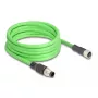 Netwerkkabel DeLOCK M12-kabel A-gecodeerd 8-polig stekker op bus PUR (TPU) 5 m