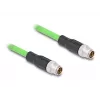 Netwerkkabel DeLOCK M12-kabel X-gecodeerd 8-polig stekker op stekker PUR (TPU) 2 m