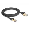 Netwerkkabel DeLOCK RJ45 plat Cat.6A 2 m zwart