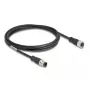 Netwerkkabel DeLOCK M12-kabel D-gecodeerd 4-polig stekker op bus Cat5e 2 m zwart