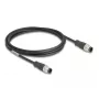 Netwerkkabel DeLOCK M12-kabel A-gecodeerd 8-polig stekker op stekker Cat5e 2 m zwart