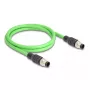 Netwerkkabel DeLOCK M12-kabel A-gecodeerd 8 pin stekker naar stekker PUR (TPU) 1 m