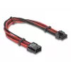 Interne stroomkabel DELOCK 80975 — 8-polig naar PCI-E 6+2-polig, 0,3 m