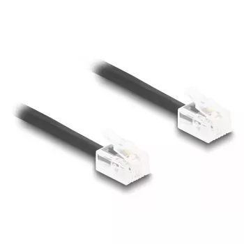Telefoonkabel DeLOCK 90201 1 m zwart RJ-11