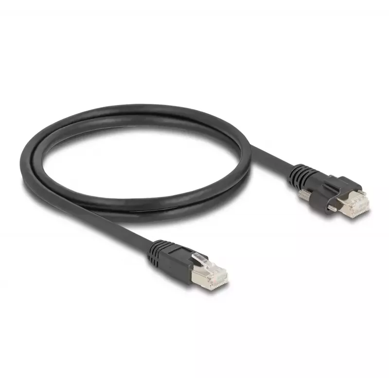 DeLOCK kabel RJ45-stekker naar RJ45-stekker 1 m Cat.6A S/FTP zwart
