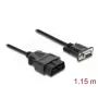 DELOCK adapterkabel OBD-2 stekker naar DB-9 bus, Cat5e, zwart, 1,15 m