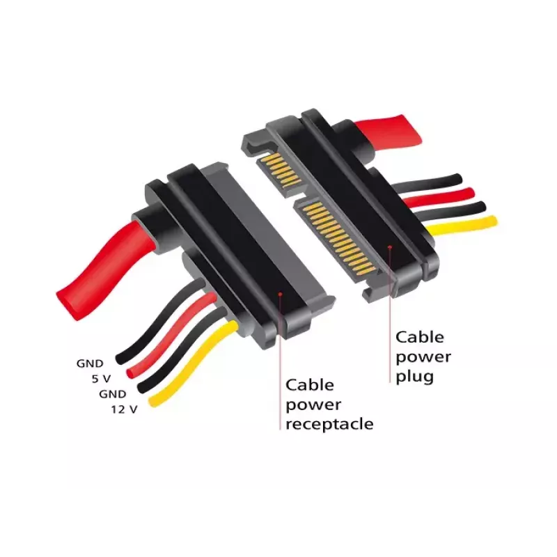 SATA-kabel DeLOCK 83804 1 m SATA 22-polig zwart rood geel