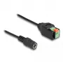 DeLOCK DC 2,1 x 5,5 mm plug naar 2-polige klemmenblok adapter 15 cm
