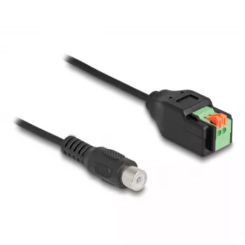 DeLOCK RCA-stekker naar klemmenstrook-adapter 15 cm 2-polig