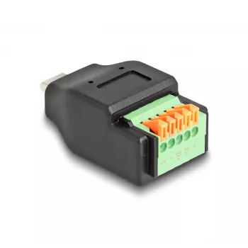 DeLOCK USB Type-C 2.0 stekker naar klemmenstrookadapter 5-polig
