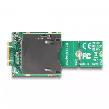 DeLOCK adapter M.2 Key B+M stekker naar CFexpress slot, M.2, CFexpress B, CF