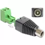 Kabel-genderchanger DeLOCK 65423 DC 2.1 x 5.5 mm 2p zwart groen