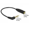 Audiokabel DeLOCK 0,175 m 3,5 mm/2,5 mm zwart