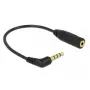 Audiokabel DeLOCK 0,175 m 3,5 mm/2,5 mm zwart