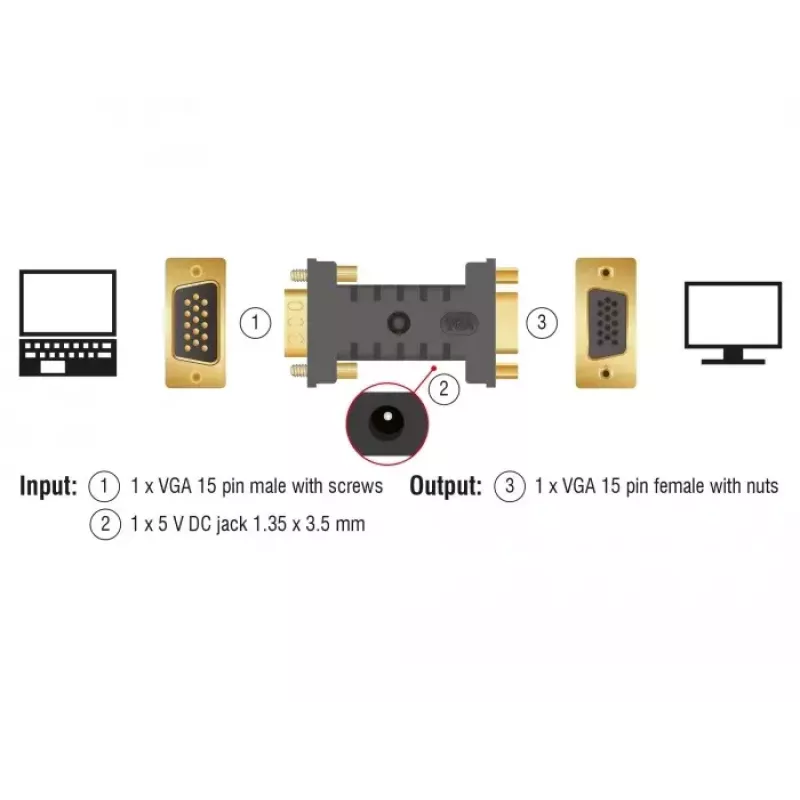 VGA-adapter D-Sub DeLOCK 63326