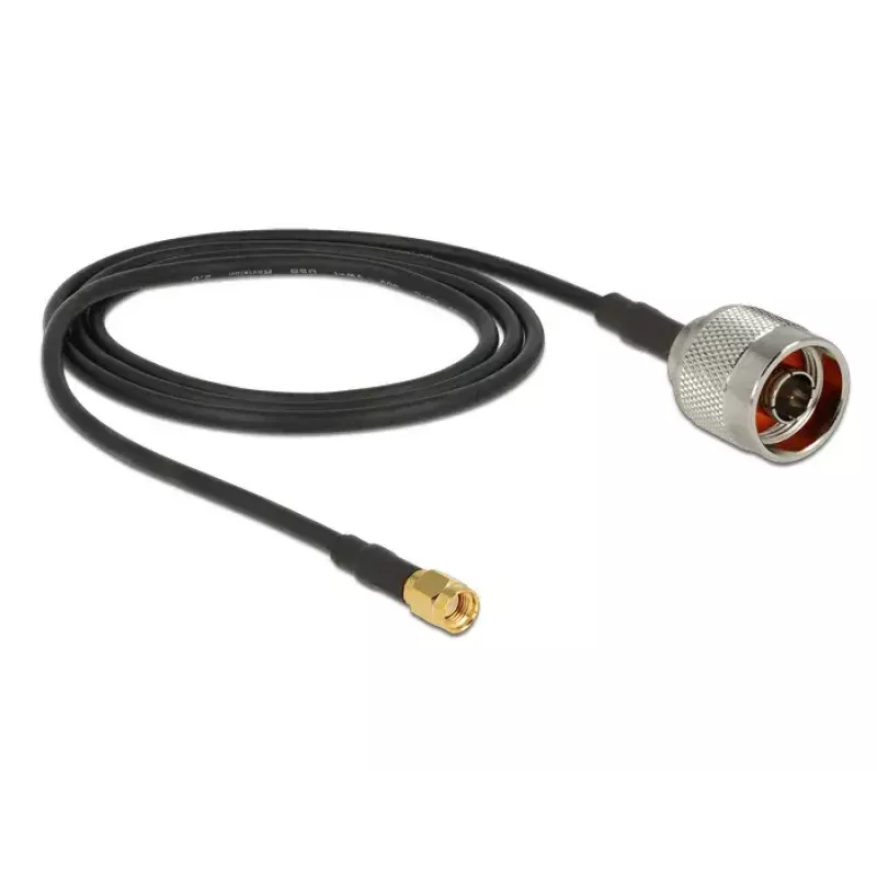 Coaxkabel DeLOCK 88940 2m RP-SMA zwart