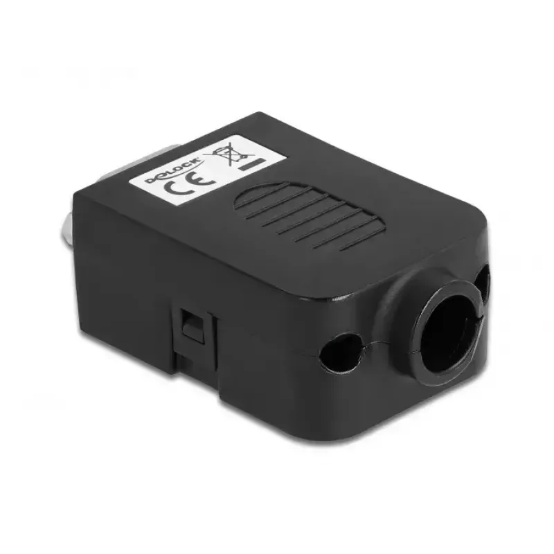 Kabelverbinder DeLOCK 66264 Sub-D 9 10-polige aansluitklem zwart